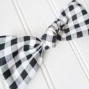  Hair Bow - Black Gingham