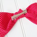  Hair Bow - Black and Red Vintage Plaid