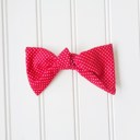  Hair Bow - Black and Red Vintage Plaid