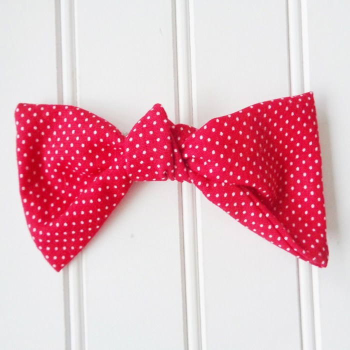 Hair Bow - Black and Red Vintage Plaid