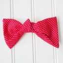  Hair Bow - Black and Red Vintage Plaid