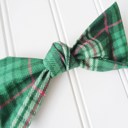  Hair Bow - Green and Berry Plaid