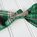  Hair Bow - Green and Berry Plaid