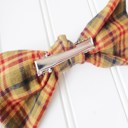 Hair Bow - Olive, Navy and Red Plaid
