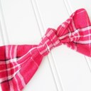  Hair Bow - Red and Navy Plaid