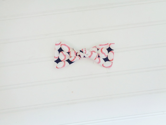 Hair Bow - Baseball Print