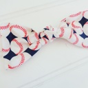  Hair Bow - Baseball Print