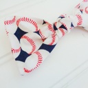  Hair Bow - Baseball Print