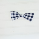  Hair Bow - Navy Gingham