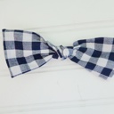  Hair Bow - Navy Gingham