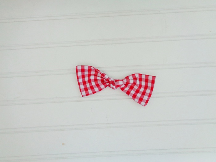 Hair Bow - Red Gingham