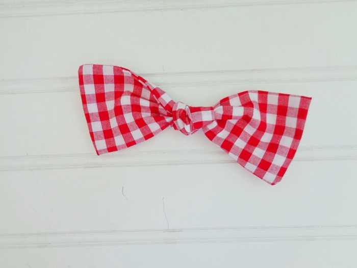 Hair Bow - Red Gingham