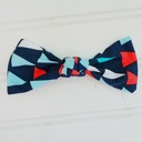  Hair Bow - Red and Blue Triangles