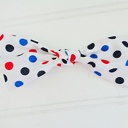  Hair Bow - Red and Blue Dots