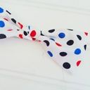 Hair Bow - Red and Blue Dots