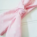  Knotted Headband - Dots on Pink