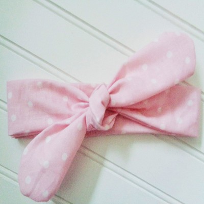 Knotted Headband - Dots on Pink