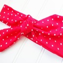  Knotted Headband - Dots on Red