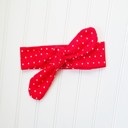  Knotted Headband - Dots on Red