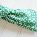  Knotted Headband - Green Lattice
