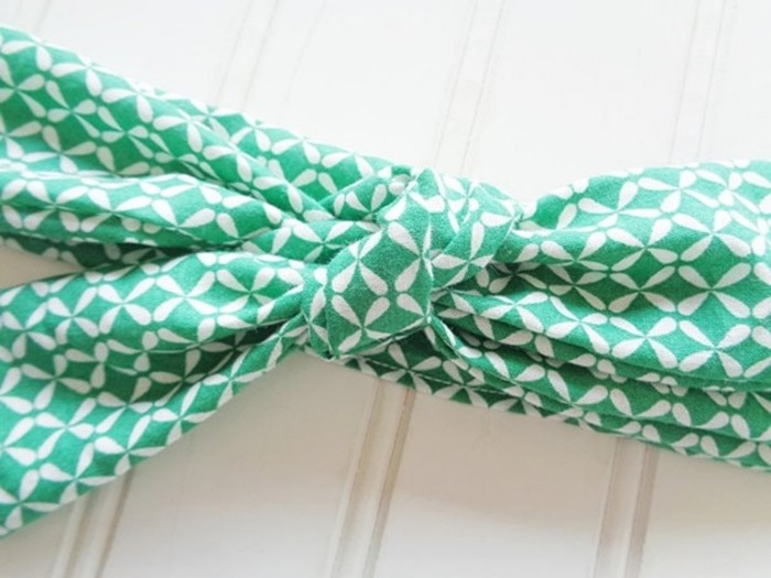 Knotted Headband - Green Lattice