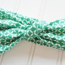  Knotted Headband - Green Lattice