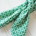  Knotted Headband - Green Lattice