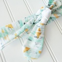  Knotted Headband - Green and Yellow Mod Print