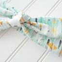  Knotted Headband - Green and Yellow Mod Print
