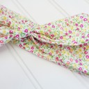 Knotted Headband - Pink and Yellow Flowers