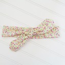  Knotted Headband - Pink and Yellow Flowers
