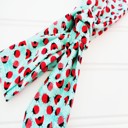  Knotted Headband - Pink and Red Ladybugs