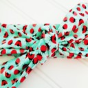  Knotted Headband - Pink and Red Ladybugs
