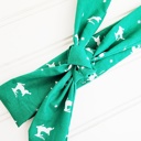  Knotted Headband - Reindeer on Green