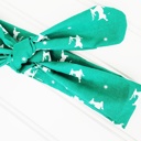  Knotted Headband - Reindeer on Green