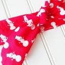 Knotted Headband - Snowman on Red