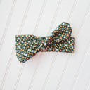  Knotted Headband - Orange and Yellow Flowers on Black