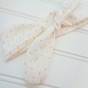  Knotted Headband - Yellow Dots