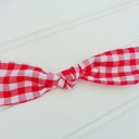  Hair Bow Clip - Red Gingham