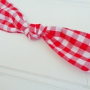  Hair Bow Clip - Red Gingham