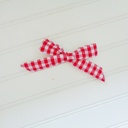  Classic Bow Clip - Red Gingham