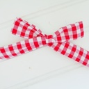  Classic Bow Clip - Red Gingham