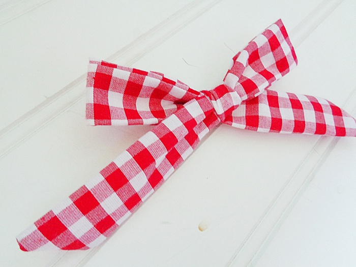 Classic Bow Clip - Red Gingham