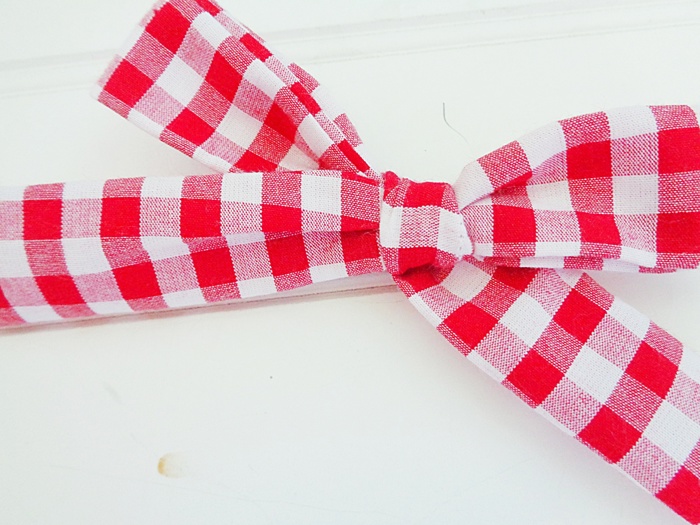 Classic Bow Clip - Red Gingham