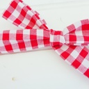  Classic Bow Clip - Red Gingham