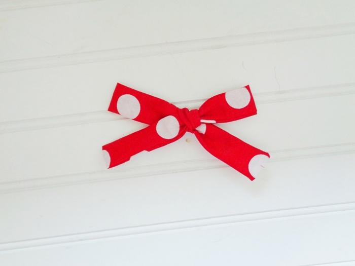 Classic Bow Clip - Big Dots on Red