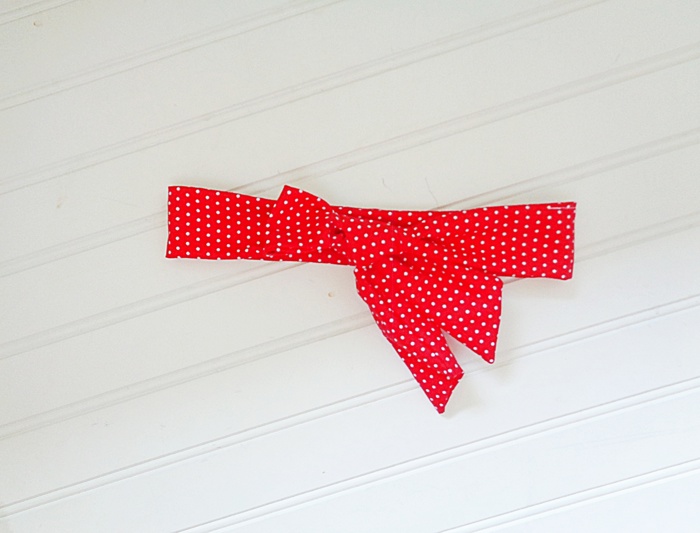 Knotted Headband - Dots on Red