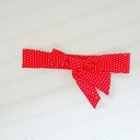  Knotted Headband - Dots on Red