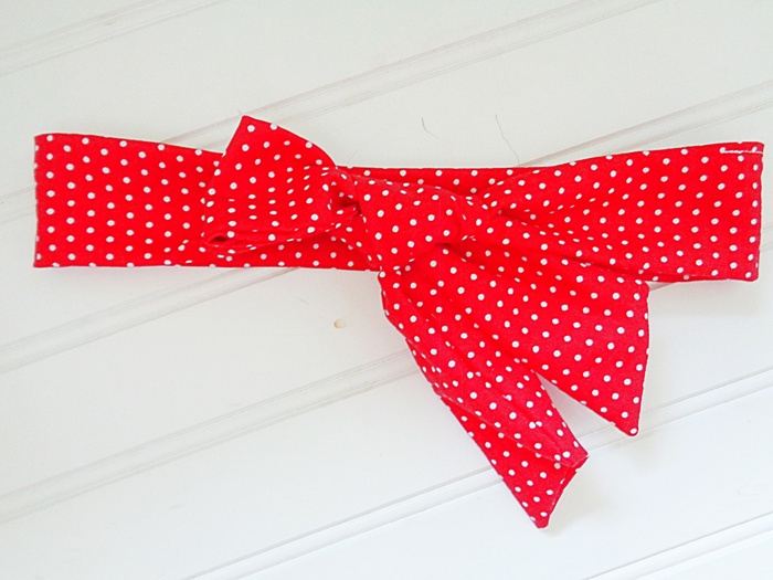 Knotted Headband - Dots on Red