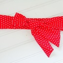  Knotted Headband - Dots on Red